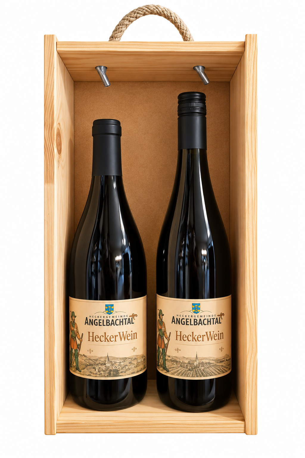 Holzkiste Hecker Wein